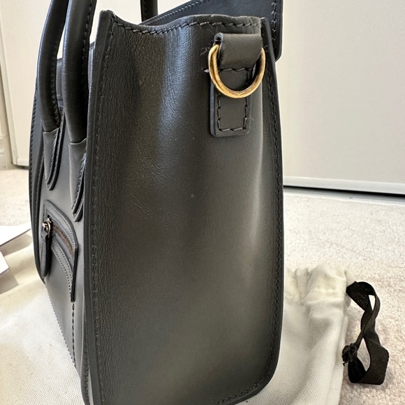 Celine Nano Luggage Bag in Drummed‎ Calfskin Gray - Picture 11 of 16